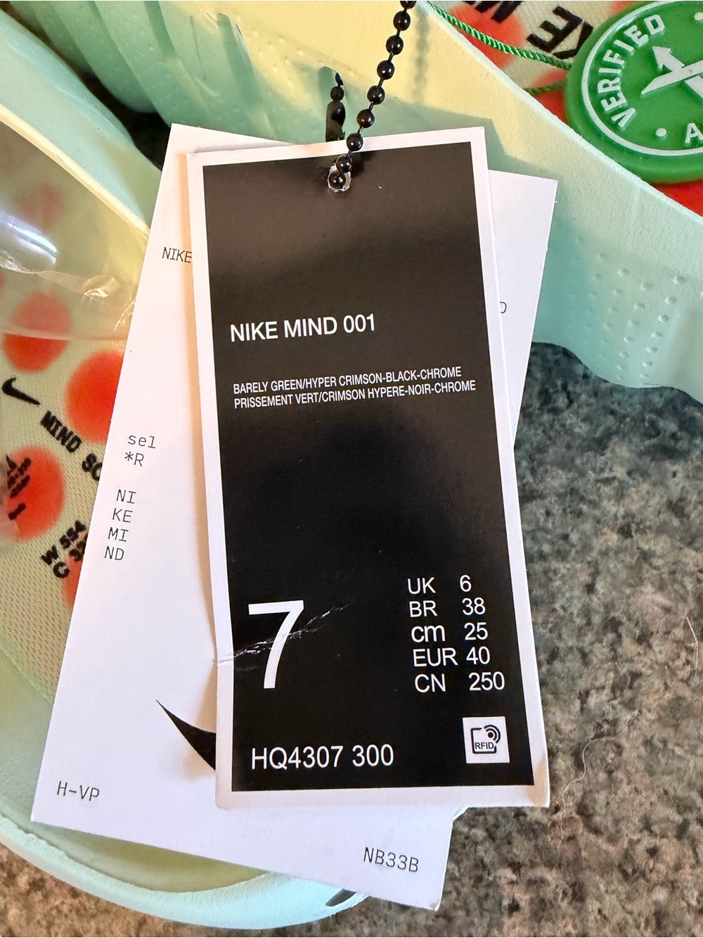 Nike Mind Slides in Barely Green - Picture 11 of 16